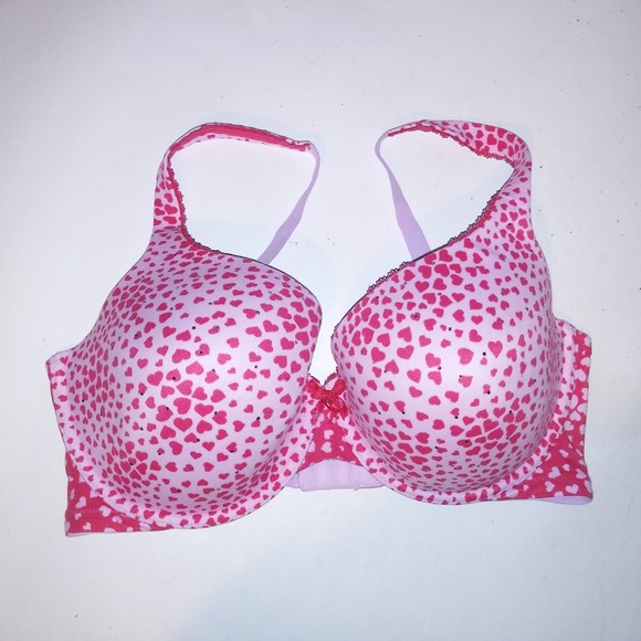 Victoria Secret Bra 36DD Lined Perfect Coverage Red Hearts Bling Body by Victori - Picture 9 of 9
